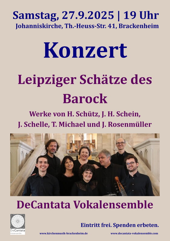 Konzert Vokalensemble DeCantata