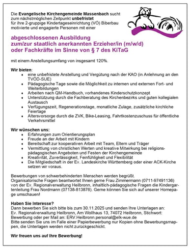 Stellenausschreibung Biberbau