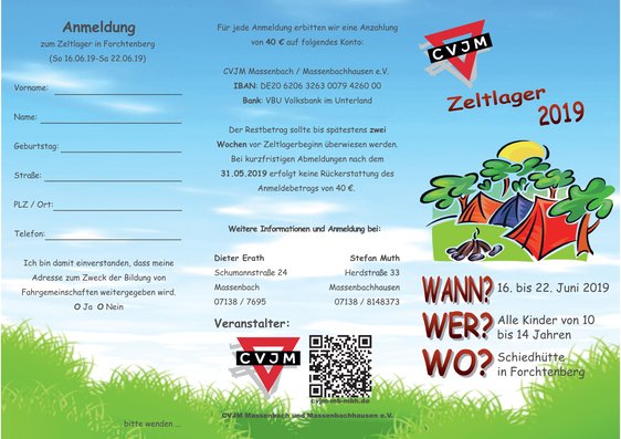Zeltlager 2019 Flyer - Seite 1